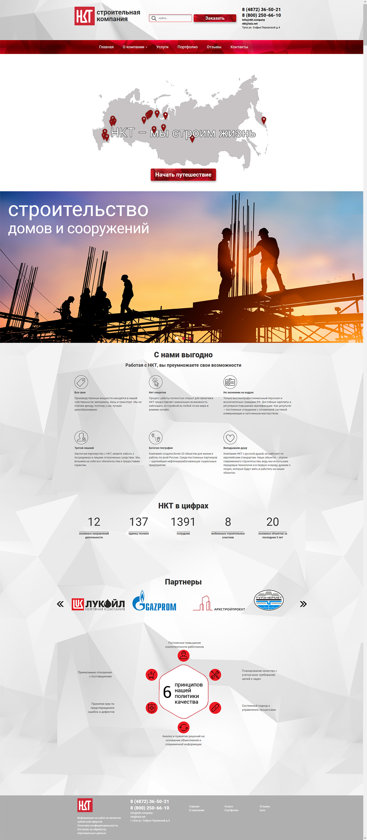 Разработка сайта NKT company