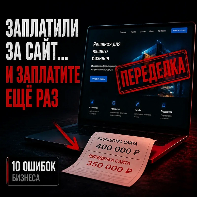 10 ошибок при заказе сайта, из-за которых бизнес платит дважды